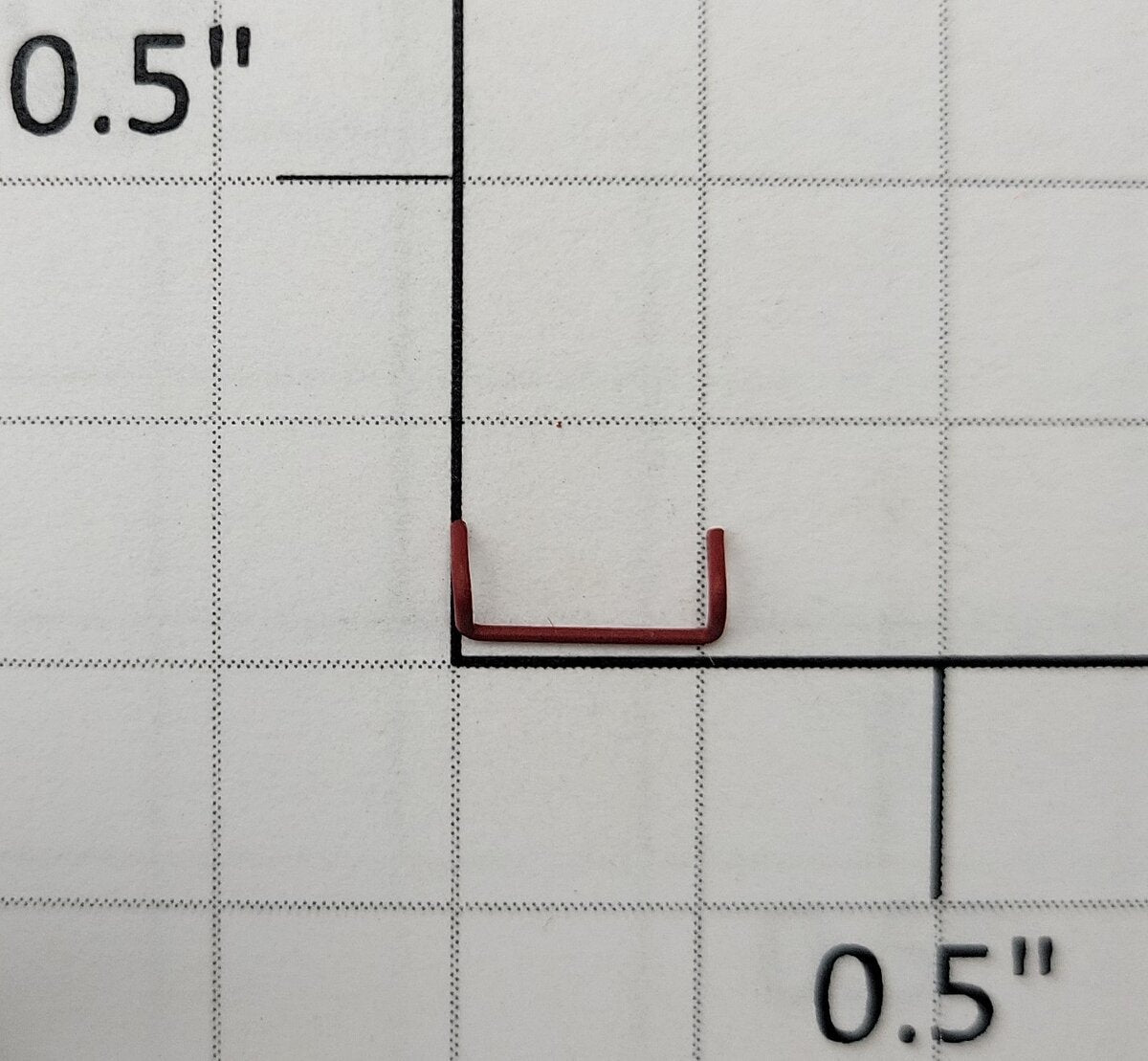 S-Helper 652-M002R1-DR Reefer End Dark Red Metal Curved Step Rail