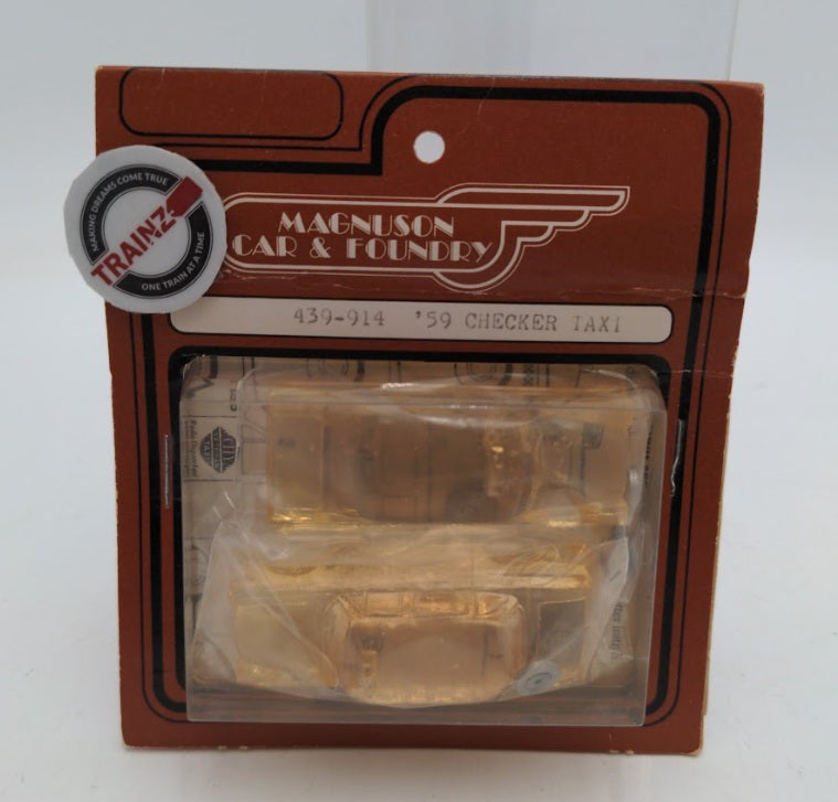 Magnuson Models 439-914 HO Scale '59 Checker Taxi Clear Plastic Kit (Pack of 2)