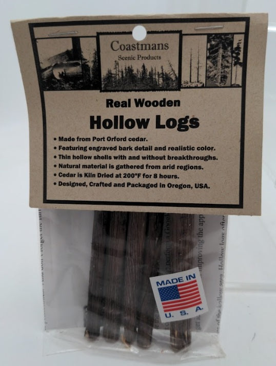 Coastmans Scenic Products Hollow Logs Real Wooden Assorted Sizes (Pack of 5)