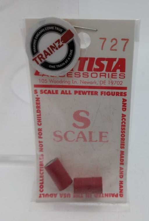 Arttista 727 S Scale 55 Gallon Drums Hand Painted Pewter Accessory (Pack of 2)