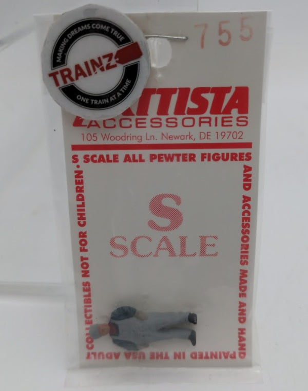 Arttista 755 S Scale Engineer Standing Pewter Figure Hand Painted