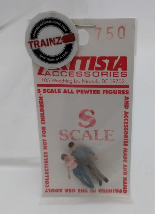 Arttista 750 S Scale Couple Walking Pewter Figures Hand Painted
