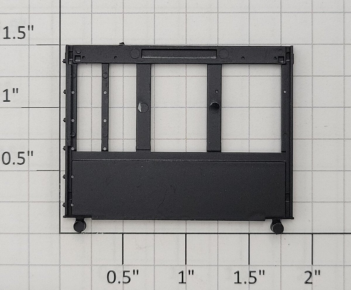 S-Helper 1278-HB-END-BK Black Plastic Hopper Body A End