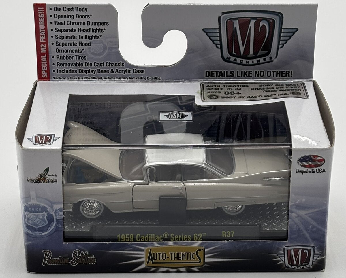 M2 Machines 32500 1:64 Scale Gray/White 1959 Cadillac Series 62 R37 16-09