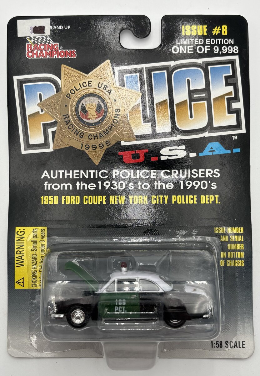 Racing Champions 04700-08109 1:58 Ford Coupe New Your City Police Dept