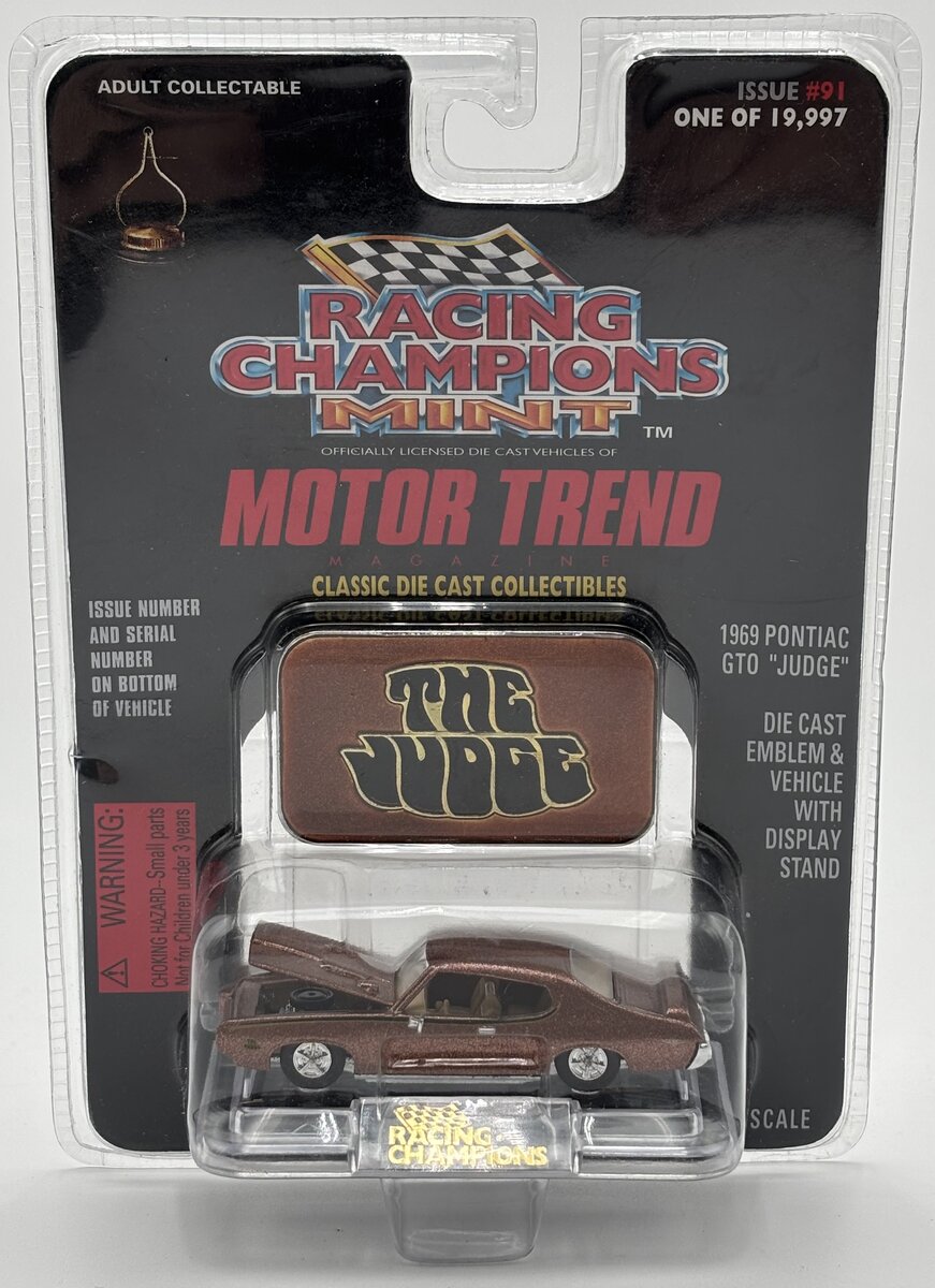 Racing Champions 08100-08113 1:62 #91 Brown 1969 Pontiac GTO "Judge"