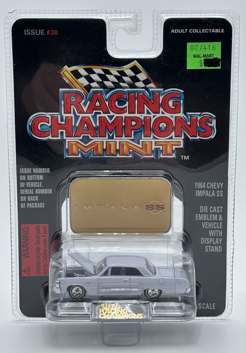 Racing Champions 08100-08116 1:63 #38 White 1964 Chevy Impala SS