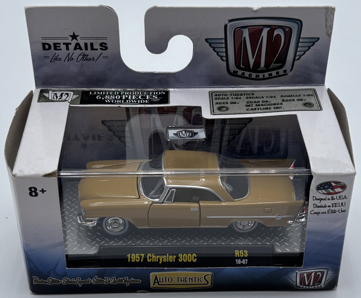 M2 Machines 32500 1:64 Tan 1957 Chrysler 300C R53 18-67