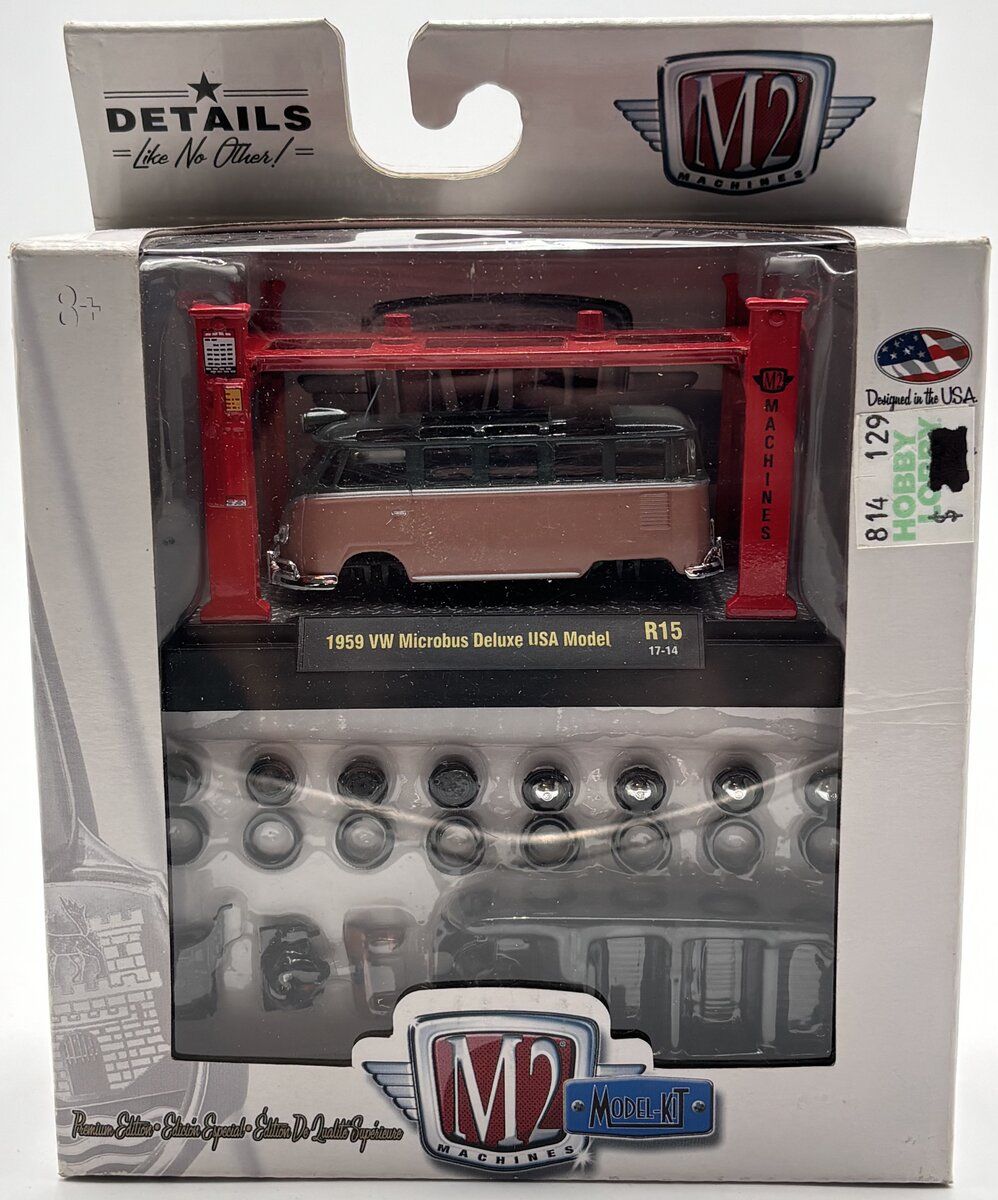 M2 Machines 37000 1:64 1959 VW Microbus Deluxe USA Model R15 17-14