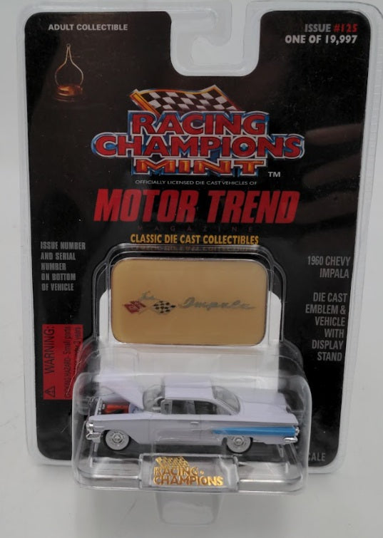 Racing Champions 08100-08137 1:64 Scale #125 White 1960 Chevy Impala W/ Emblem