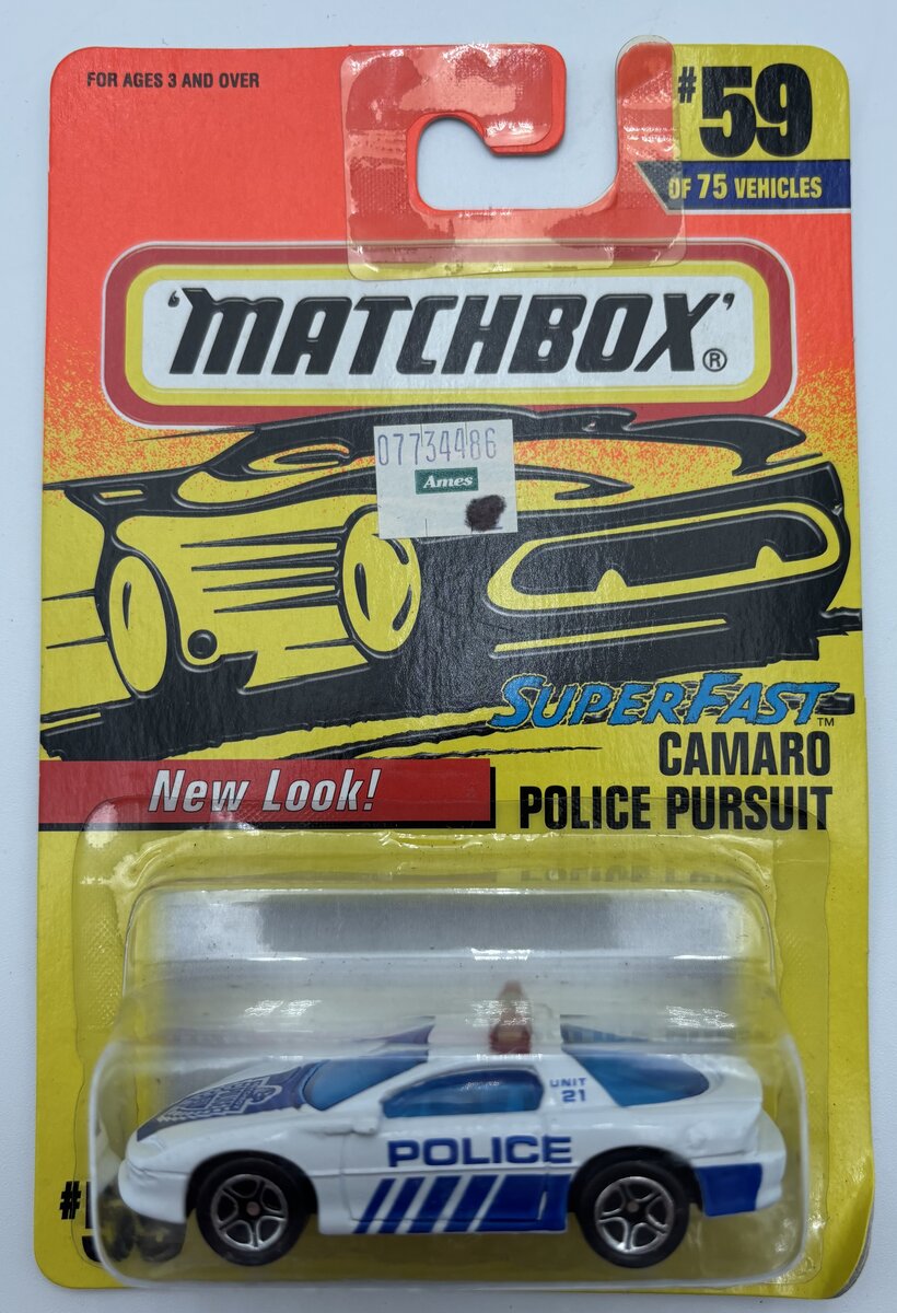 Matchbox 1:64 SuperFast Camaro Police Pursuit #59