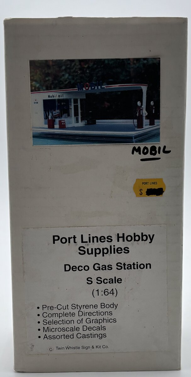 Portlines Hobbies "S" Gauge Mobil Deco Gas Station Model Kit
