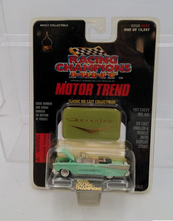 Racing Champions 08120 1:61 Scale Mint 1957 Chevy Bel Air Convertible W/Emblem
