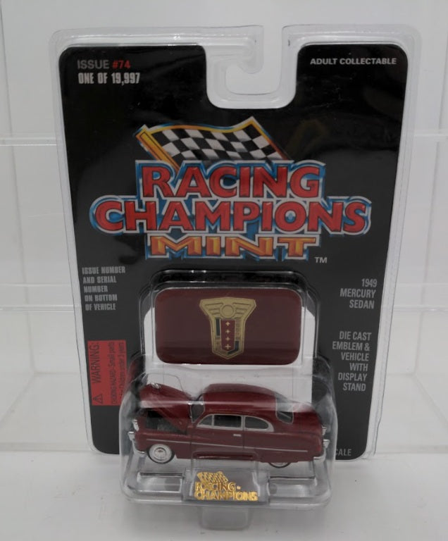 Racing Champions 08125 1:60 Scale Mint Red 1949 Mercury Sedan Die Cast W/Emblem