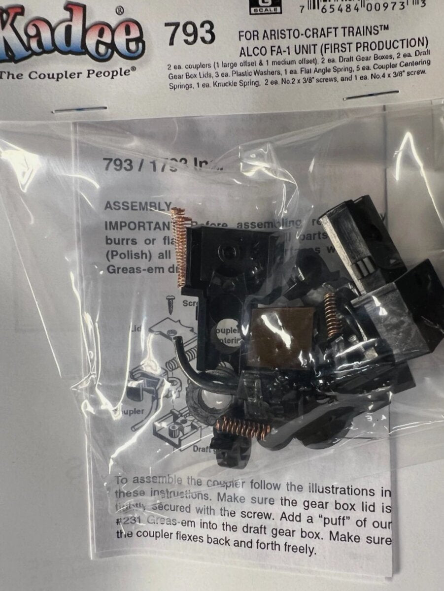 Kadee 793 G Scale Knuckle Couplers For Aristo-Craft (REA) Alco FA-1 A Unit Kit