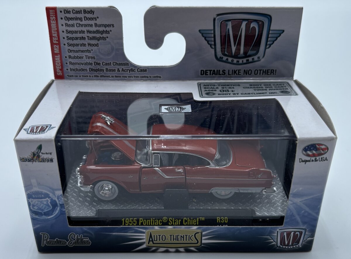 M2 Machines 32500 1:64 1955 Pontiac Star Chief R30 14-60