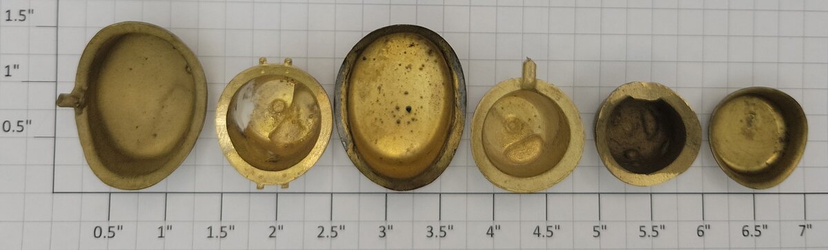 Acme 0526-100 Standard Gauge Solid Brass Steam/Sand Domes (Pack of 6)