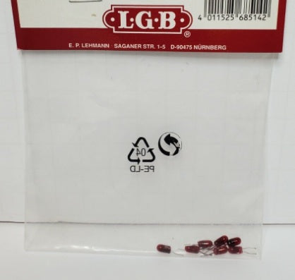 LGB 68514 G Gauge Red 24V Push-In Micro Bulbs (Pack of 10)