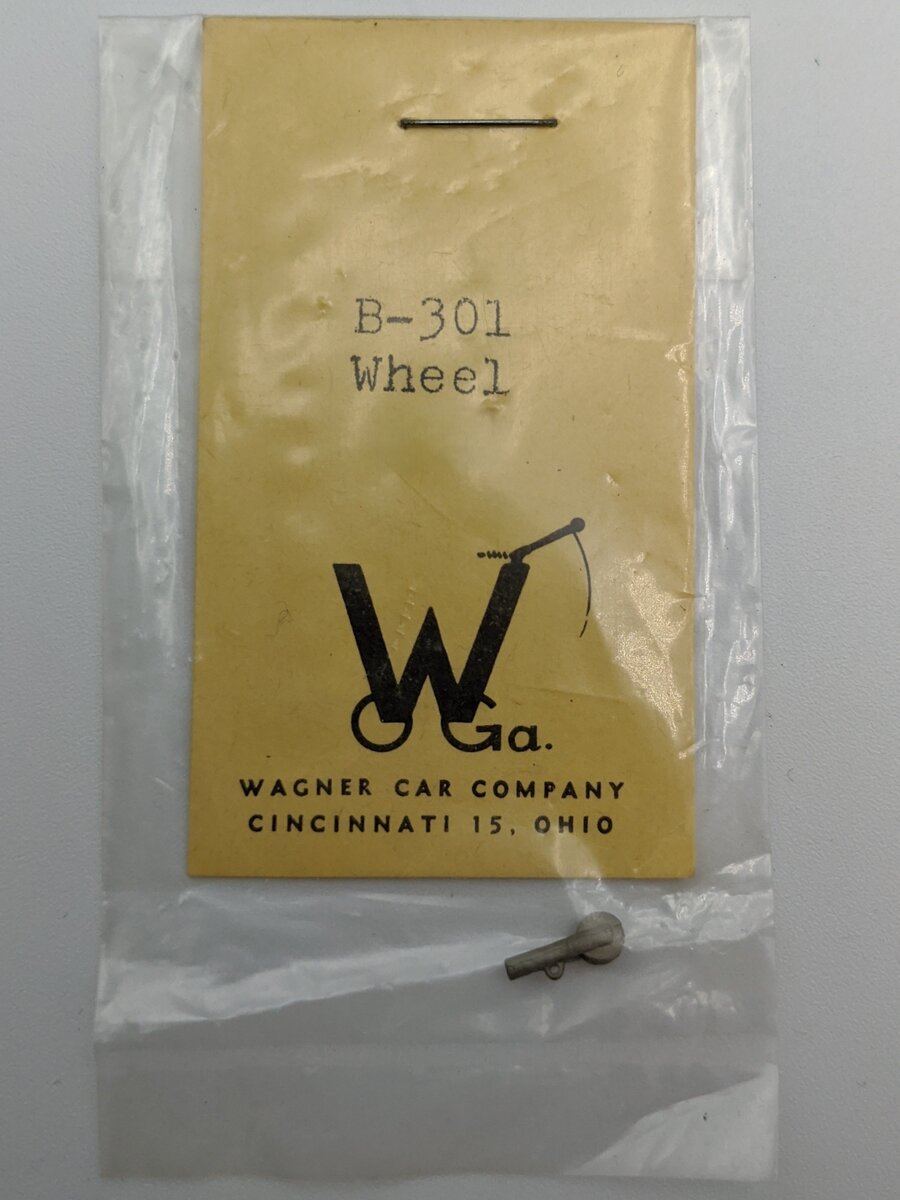 Wagner Car Co. B-301 O Scale Slider Wheel