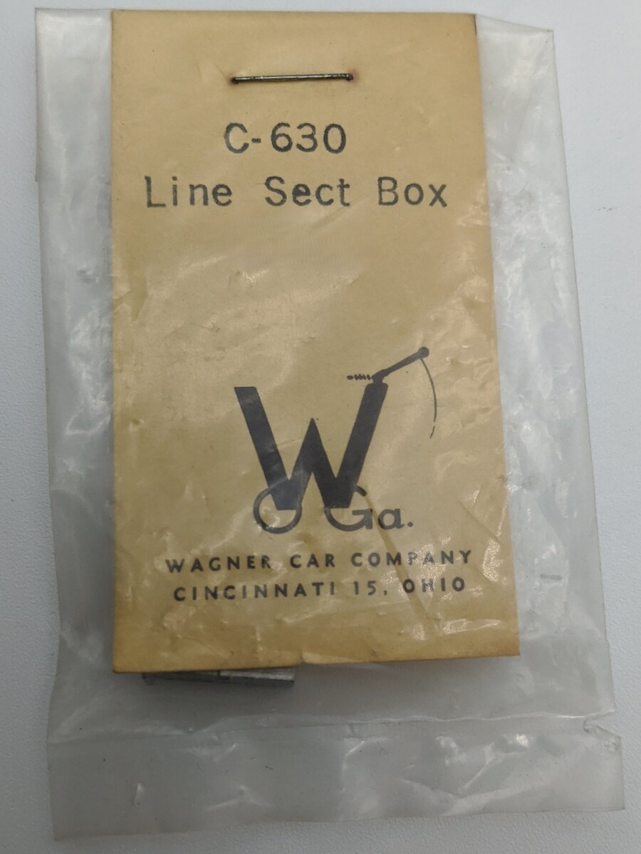 Wagner Car Co. C-630 O Scale Line Section Switch Box