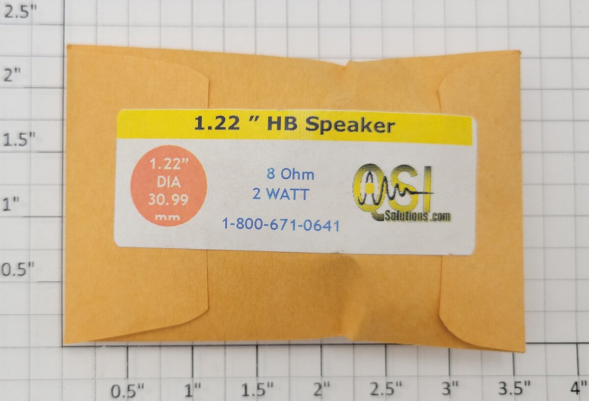 S-Helper HB-122 HB 1.22" 8 Ohm 2 WATT Round Speaker