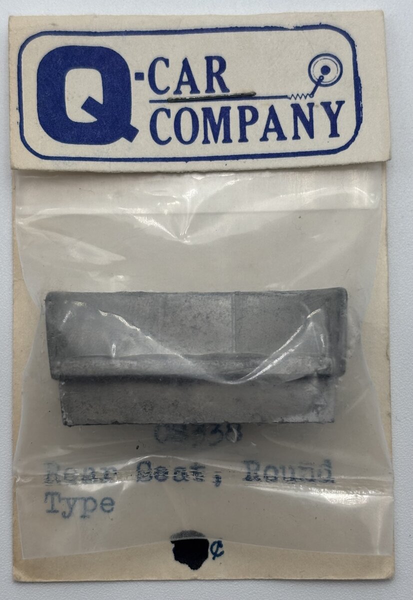 Q-Car Company CS338 O Scale Rear Seat, Round Type
