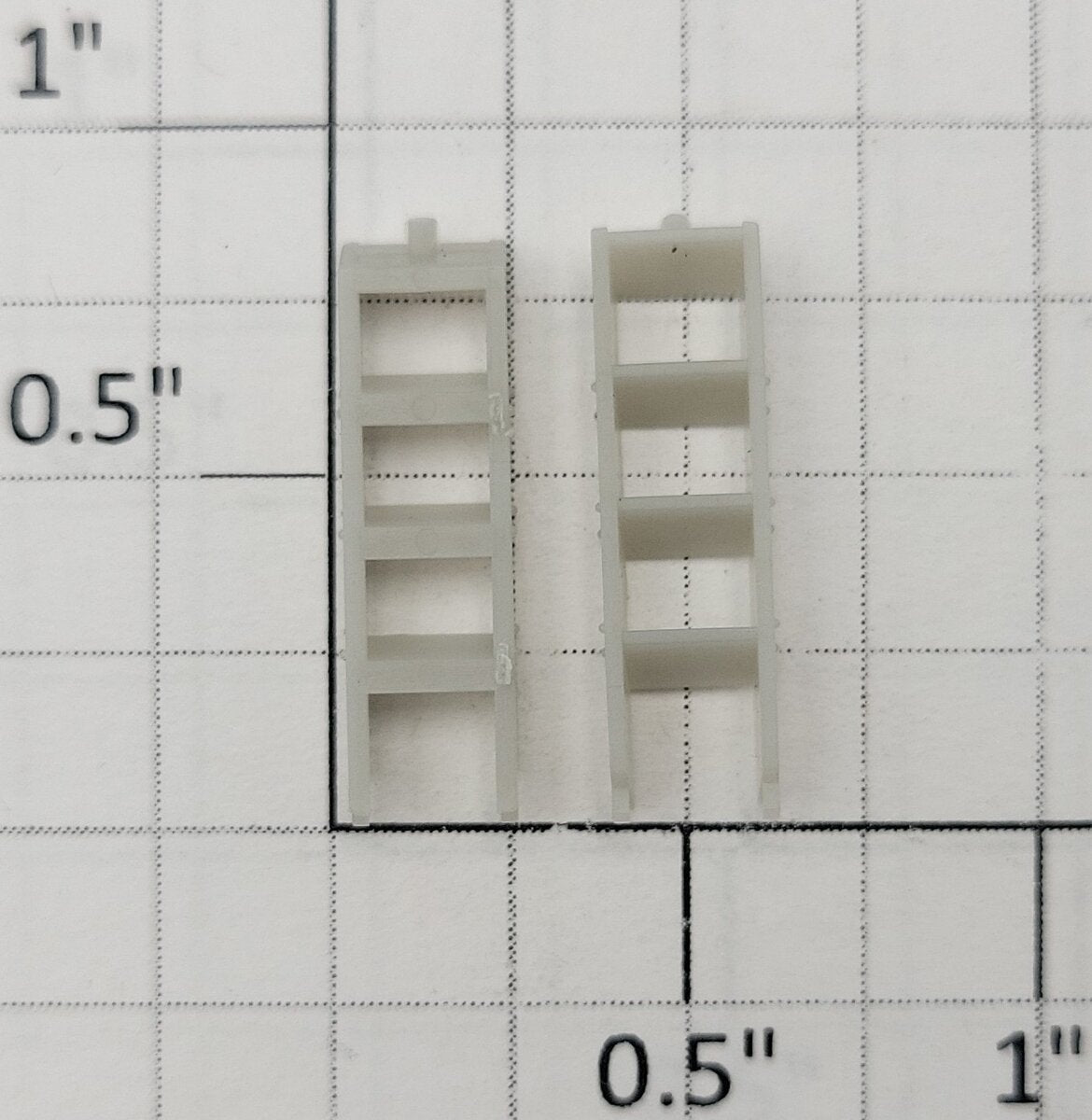 S-Helper 1096-07-10 Unpainted Plastic Running Board Stairs (Set of 2)