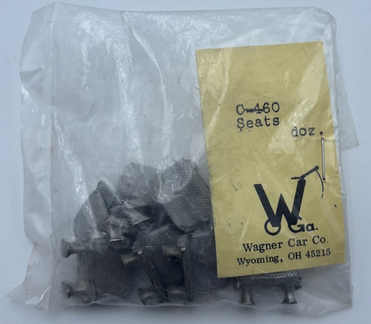 Wagner Car Co. C-460 O Scale Seats (Pack of 12)