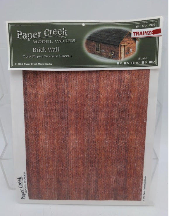 Paper Creek Model Works 206 HO Scale Brick Wall Paper Texture Sheets (Pack of 2)