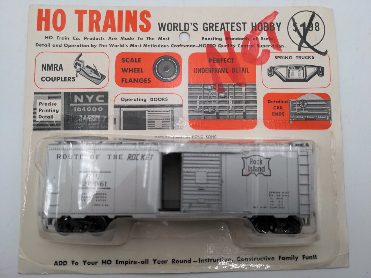 HO Trains 1005 HO Box Car #20061 Rock Island
