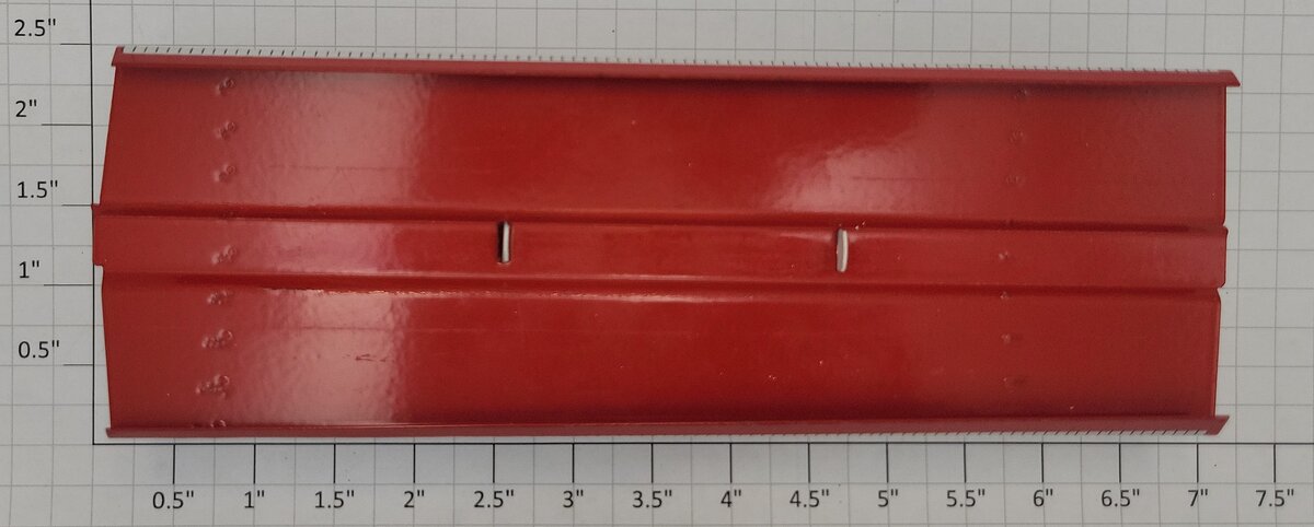 Ives 68-20 O Gauge Red Dairy Line Car Roof w/Litho Black/White Stripes