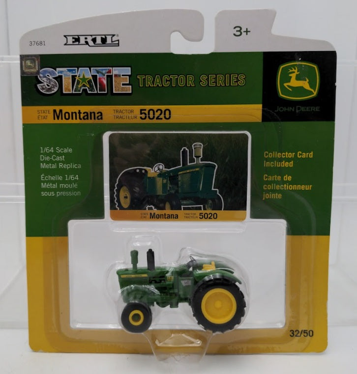 Ertl 37681 1:64 Scale Green State Tractor Series Montana John Deere 5020