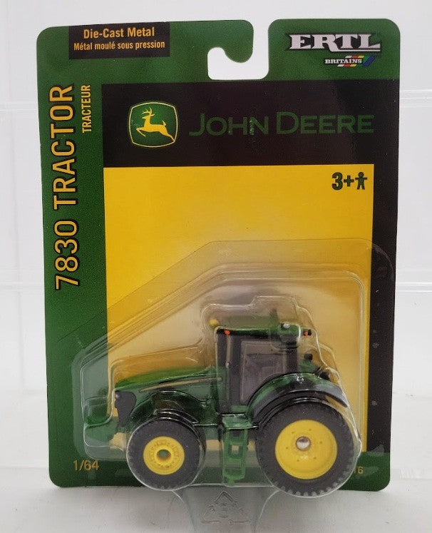 Ertl 15916 1:64 Scale John Deere Britains Green 7830 Tractor Die Cast