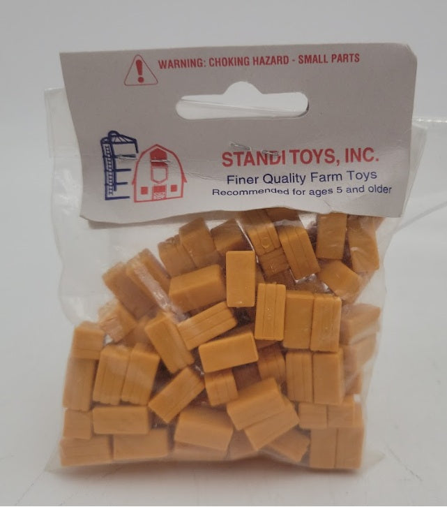 Standi Toys 50 S Scale Plastic Brown Hay Bales Approximately 50 Pieces