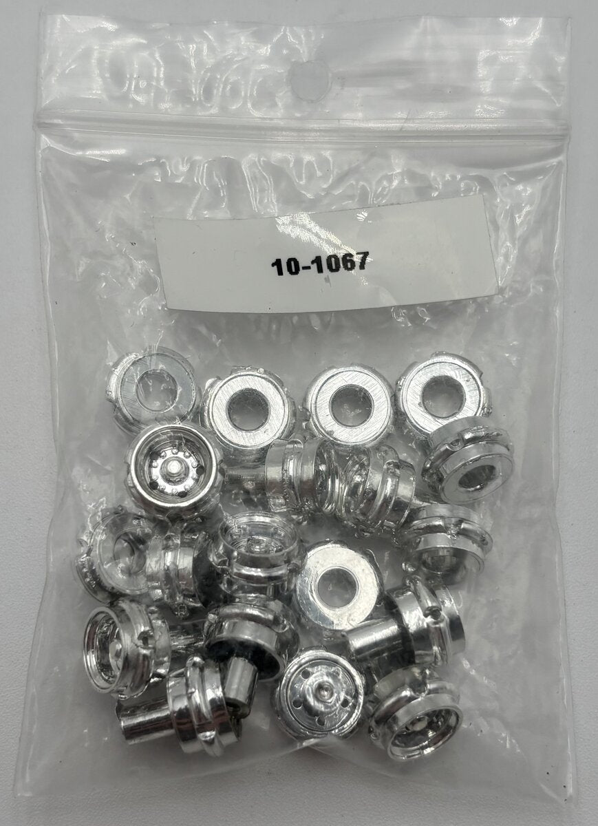 WSI 10-1067 1:50 Semi-Lowloader/Stepframe Trailer Chrome Rims (Pack of 10)
