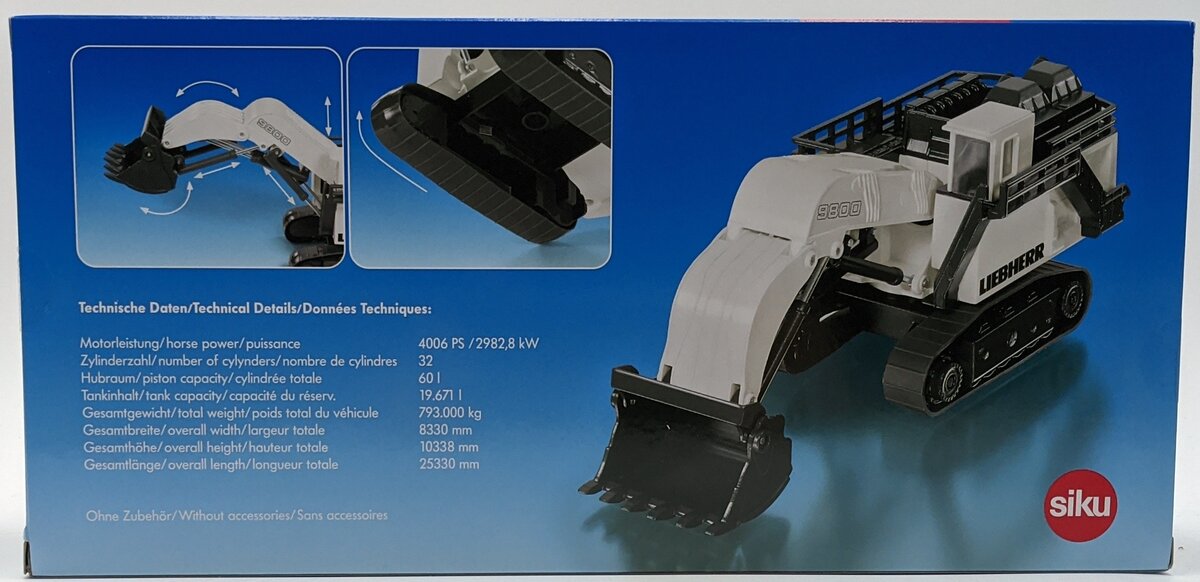 Siku 1798 1:87 Scale Liebherr R9800 Mining Excavator
