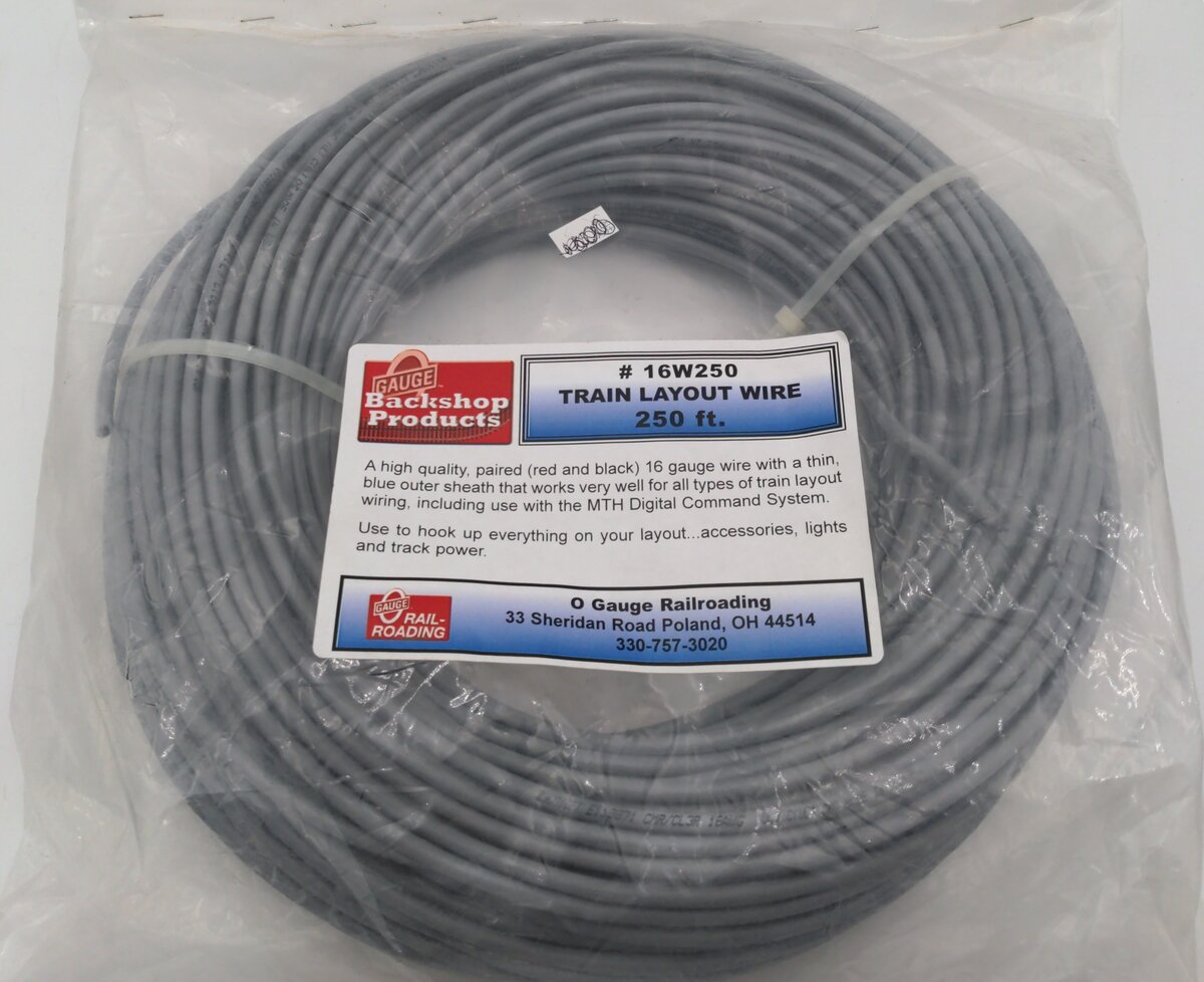 Backshop Products 16W250 O Train Layout Wire 250FT