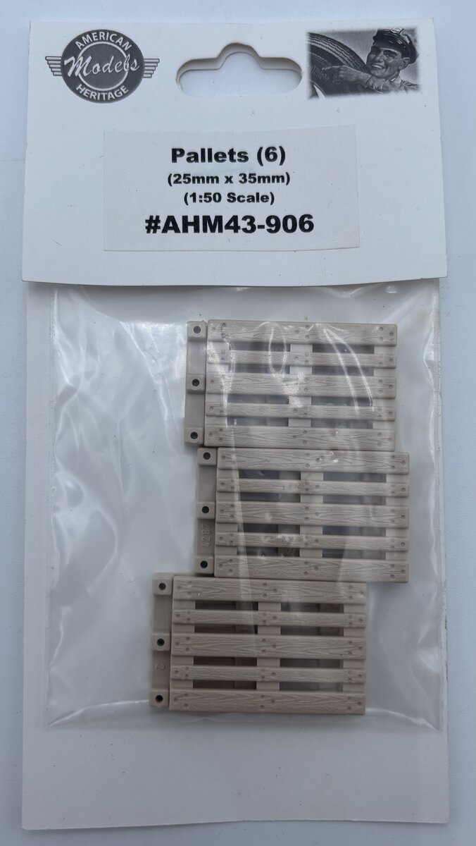 American Heritage AHM43-906 1:50 Pallets 25mmx35mm (Pack of 6)