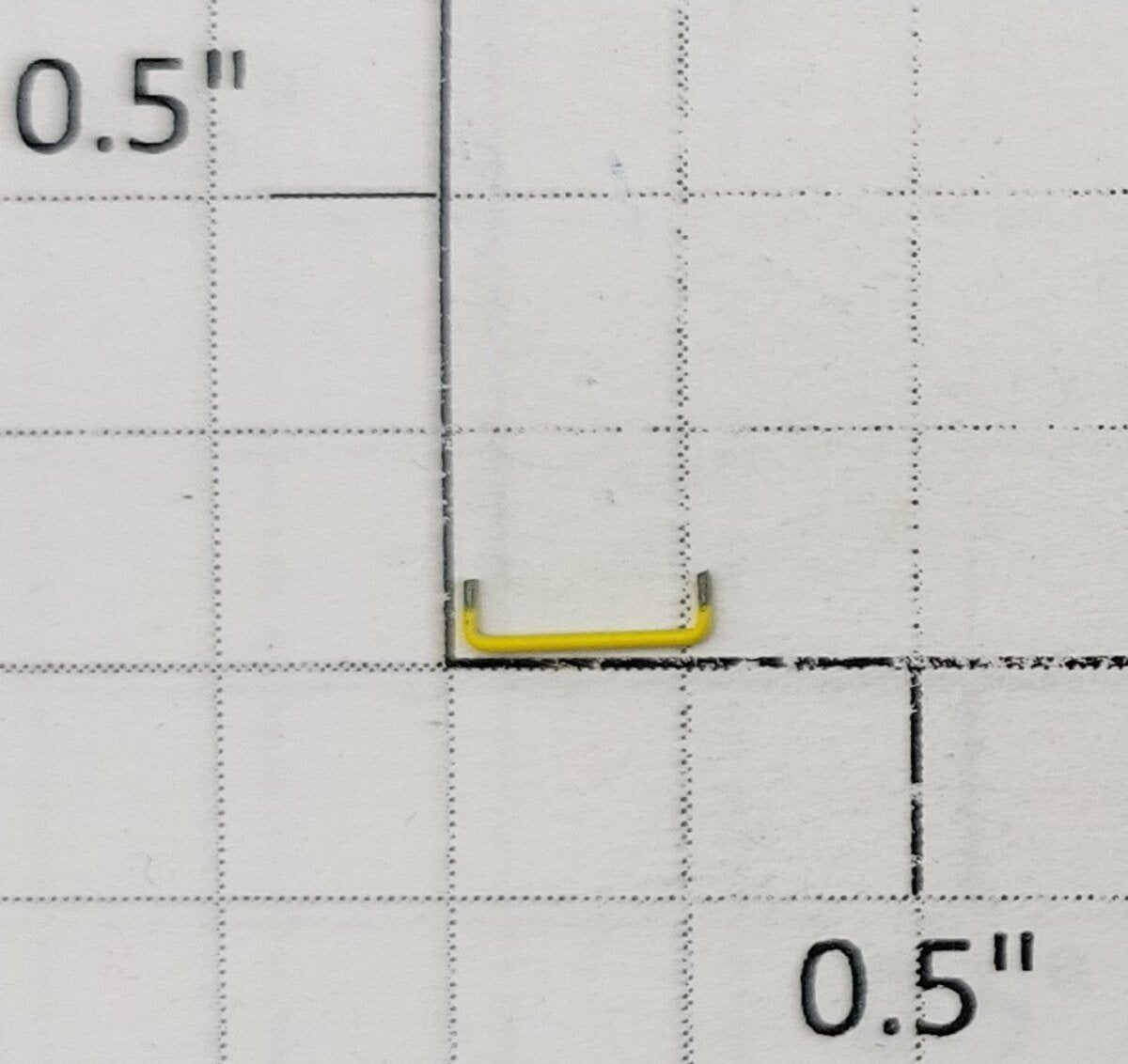 S-Helper 656-M003R3-Y Reefer End Small Yellow Metal Ladder Grab Rail