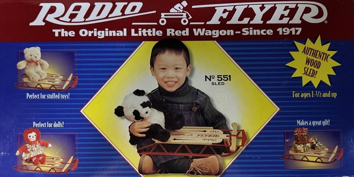 Radio Flyer 551 Wood Sled Little Red Wagon Since 1917