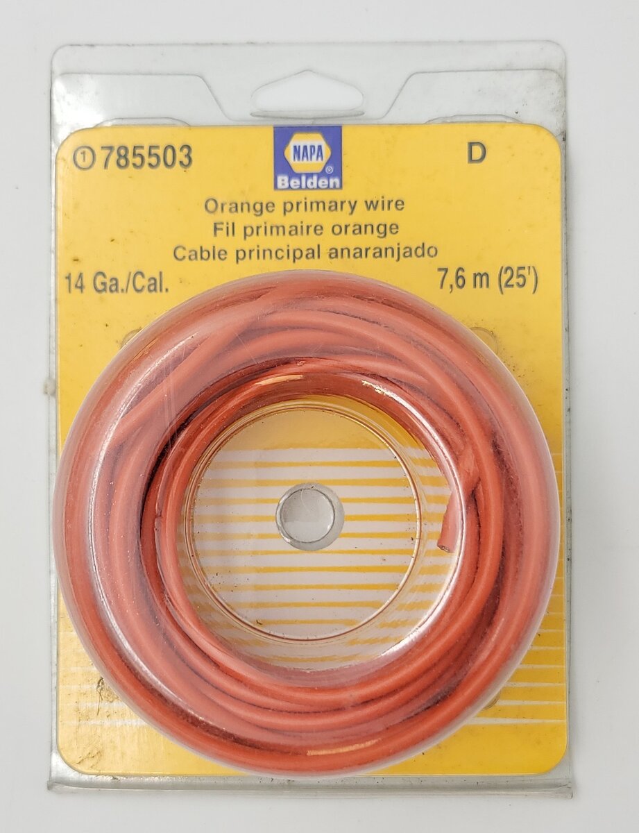 Napa 785503 25 Feet of 14 Gauge Orange Primary Wire in Package