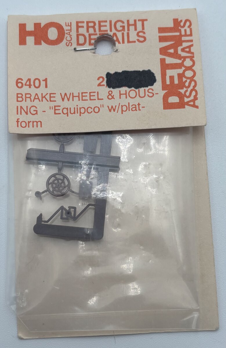 Detail Associates 6401 HO Brake Wheel & Housing-"Equipco" w/Platform (Set of 2)