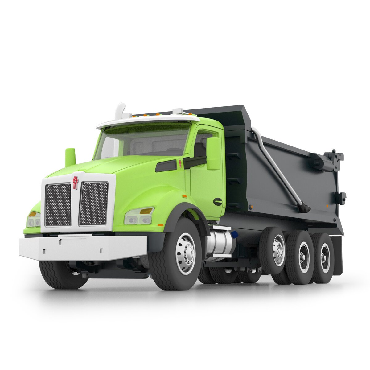 First Gear 60-1413 1:64 Kenworth T880 w/ Rogue Transfer Dump Body Lime Green