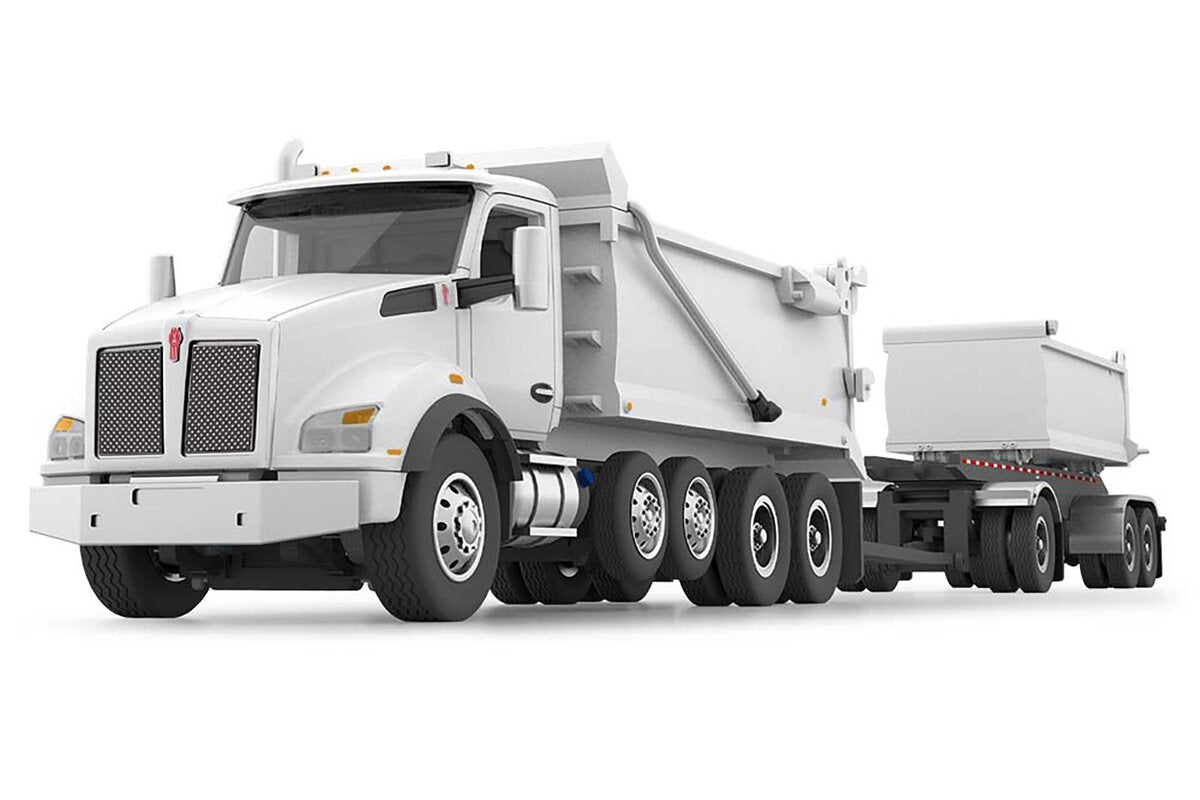 First Gear 60-1279 1:64 Kenworth T880 Quad Axle w/ Rogue Dump Body & Trailer