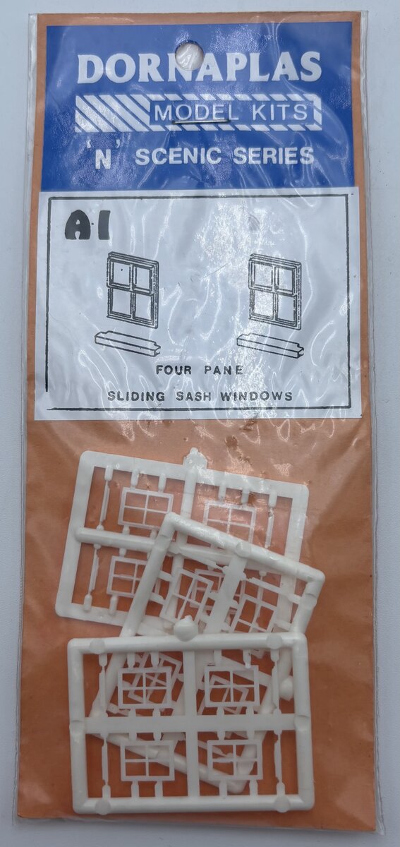 Dornapla's Models N Scale Four Pane Sliding Sash Windows