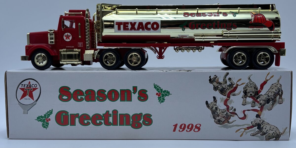 Texaco 1998 Fire Chief Season's Greeting Toy Tanker Truck Gold Edition