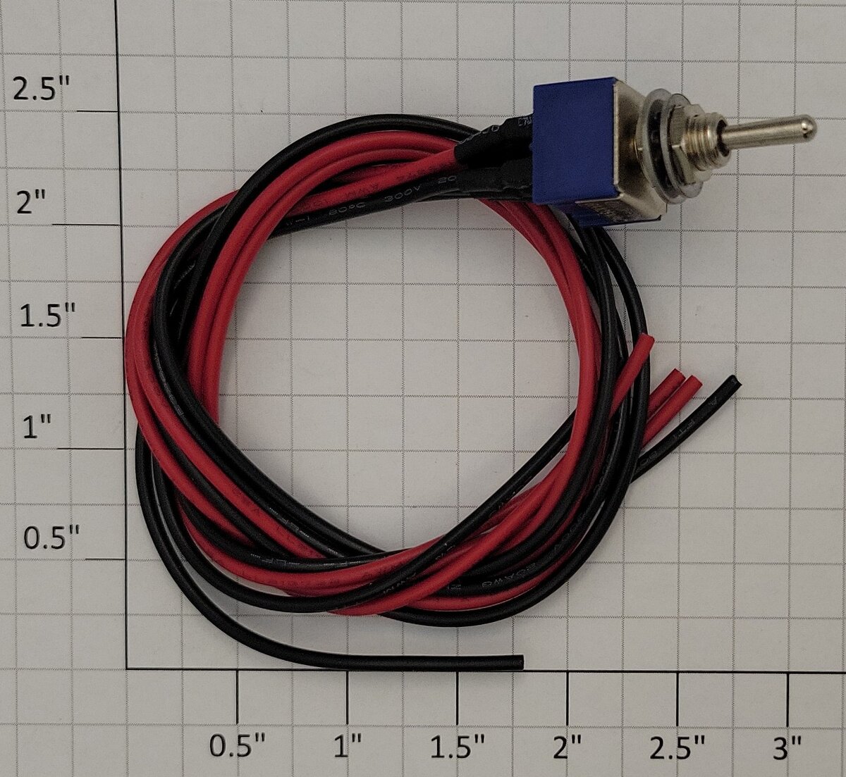 Acme MTS-3 Blue DPDT Mini On-Off-On Toggle Switch 6A @ 120VAC with Wire