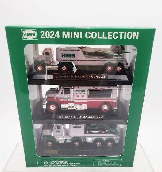 Hess 2024 Mini Collection Truck & Jet / Ambulance and Truck & Tractor (Set of 3)