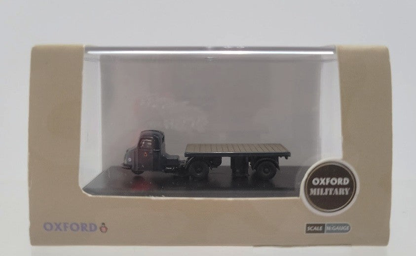 Oxford Diecast NRAB011 N Gauge Green Military Scammell Scarab Flatbed TrailerRAF