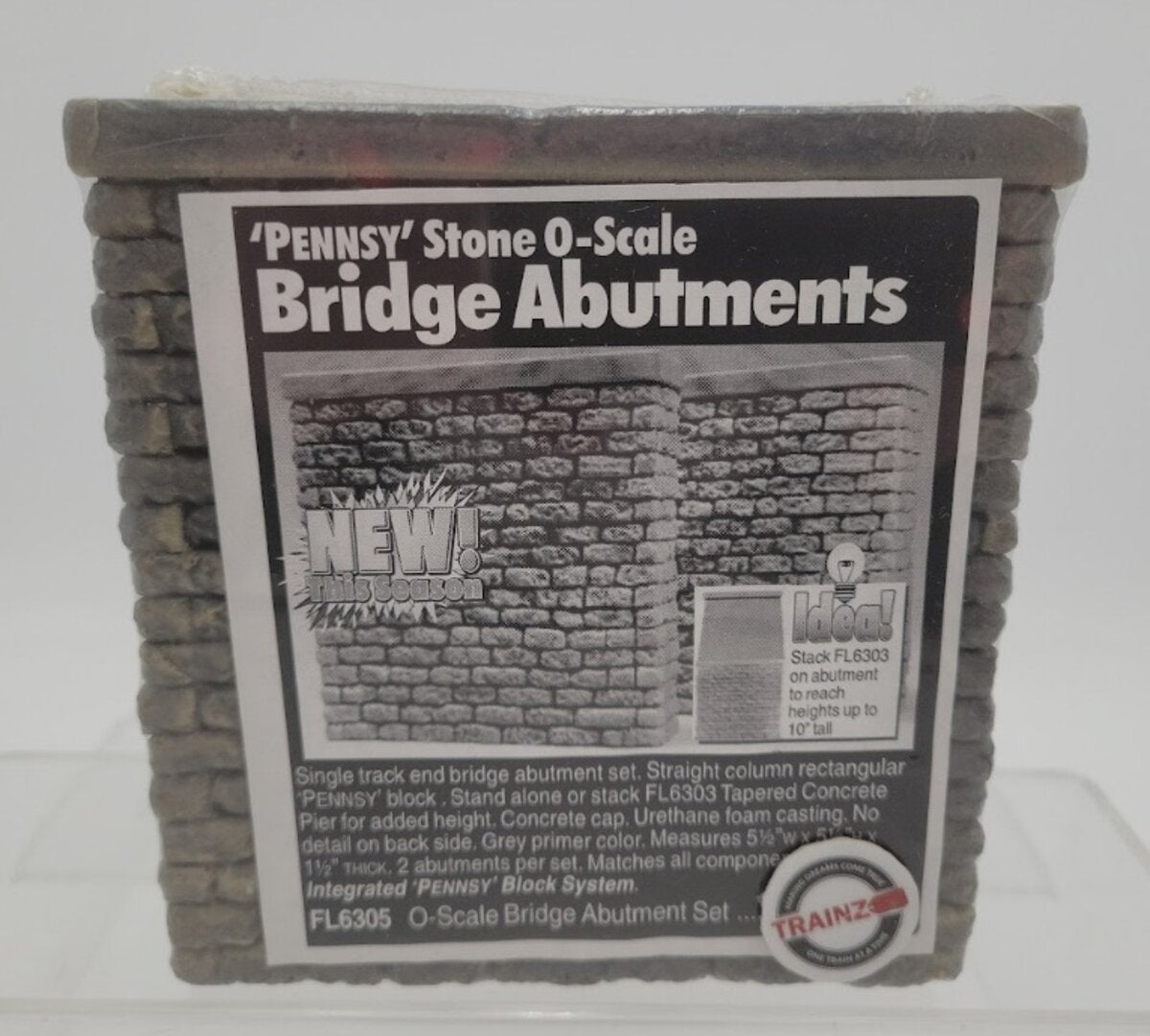 Scenic Express FL6305 O Scale Pennsy Stone Bridge Abutments (Pack of 2)